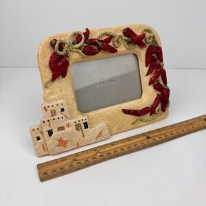 Frameology Red Chili Peppers Adobe Style 3d Resin Ceramic Picture Frame Souvenir